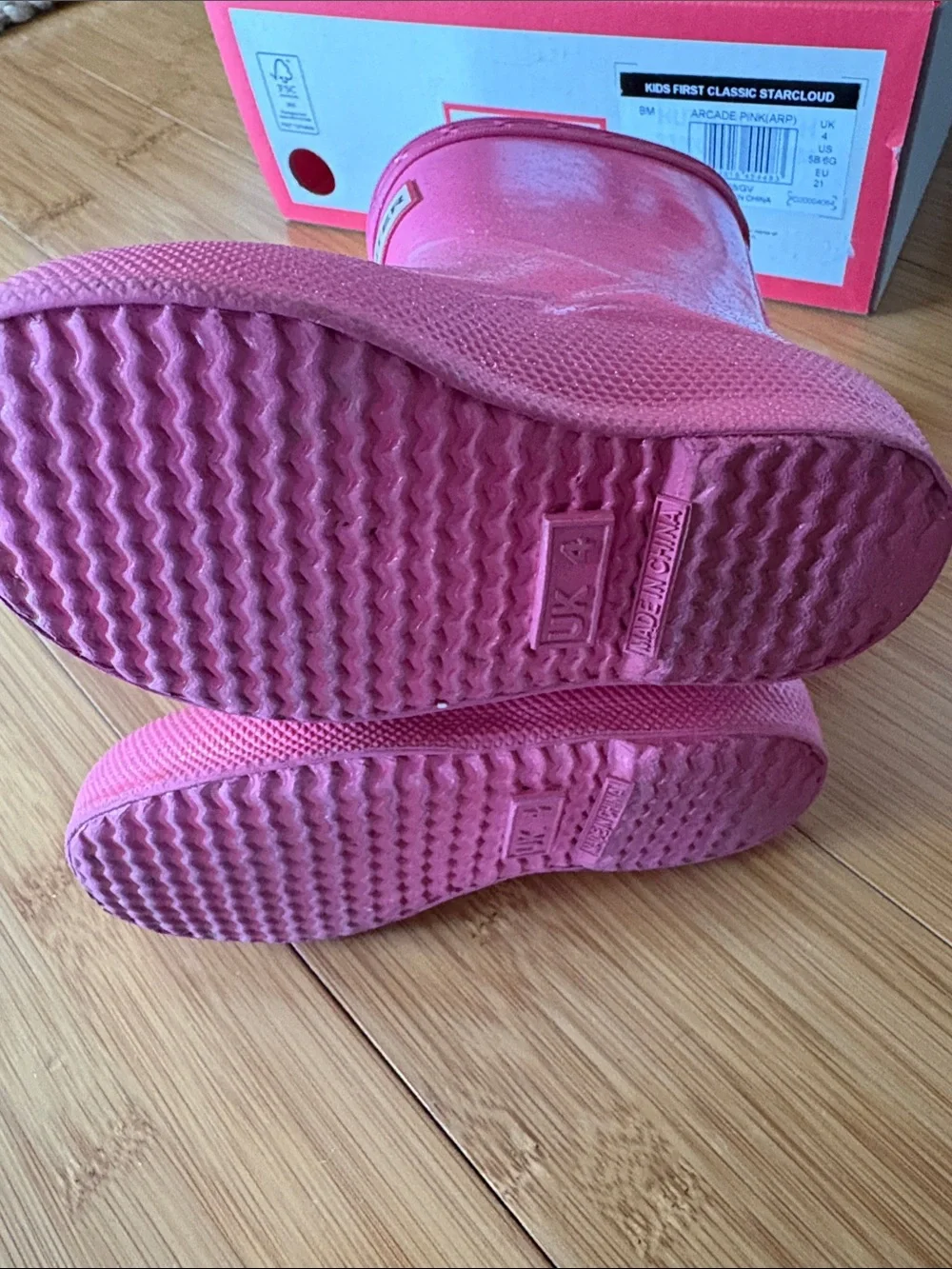Hunter Kids Pink Glitter Rain Boots toddler size 5